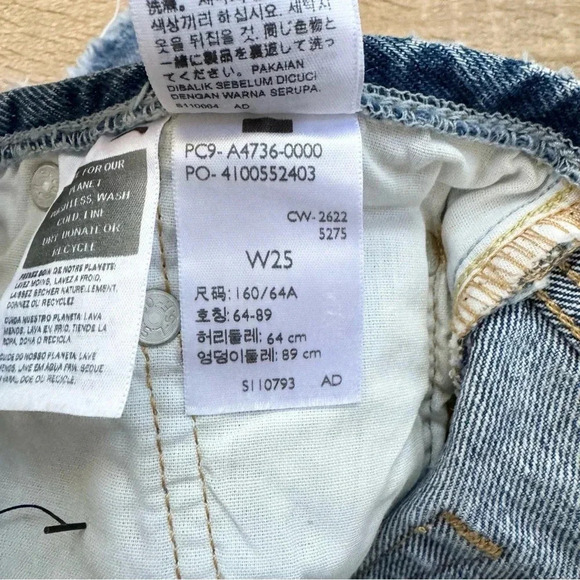 NWT Levi's 501 Waist Jean Shorts Blue 25 - Picture 8 of 12